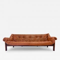 Jean Gillon Tijuca Sofa in Leather by Jean Gillon for Italma Brazil Circa 1960 - 3540481