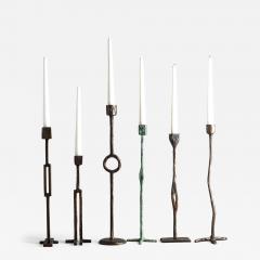 Jean Grisoni SERIES OF 6 CANDLEHOLDERS - 2319533