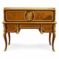 Jean Henri Riesener Antique French ormolu mounted roll top desk in the style of Riesener - 4187207