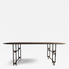 Jean Jacques Argueyrolles JEAN JACQUES ARGUEYROLLES IRON TABLE WITH FRETTED ICONS AND GOLD LEAF - 4491161