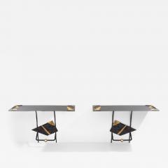 Jean Jacques Argueyrolles Jean Jacques Argueyrolles brutalist console tables wrought iron 1990 - 3935499