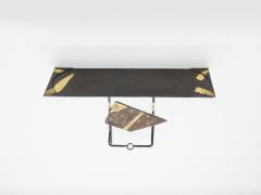 Jean Jacques Argueyrolles Jean Jacques Argueyrolles console table Wrought Iron Gold Leaf 1990 - 1824463