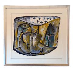 Jean Jacques Blot Framed Gouache on Paper by Jean Jacques Blot - 923997