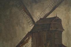Jean Joseph Allaert Windmill in Flanders Large Oil on Canvas Belgium 1900 - 4608447
