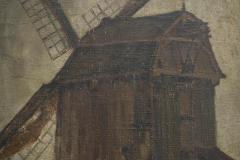 Jean Joseph Allaert Windmill in Flanders Large Oil on Canvas Belgium 1900 - 4608470
