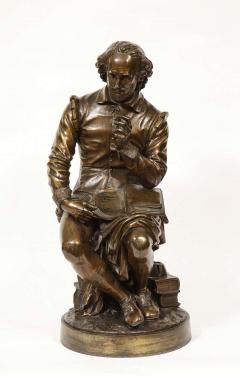 Jean Jules B Salmson Bronze Sculpture of William Shakespeare Seated with Books 1870 - 2137754