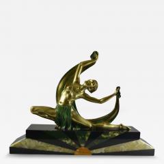 Jean Lormier Large Art Deco Bronze Dancer by Jean Lormier Art Deco Collection - 4291188