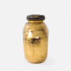 Jean Luce Art Deco Rare Gilt Etched Engraved Geometric Glass Vase by Jean Luce - 4478203