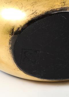 Jean Luce Art Deco Rare Gilt Etched Engraved Geometric Glass Vase by Jean Luce - 4478208