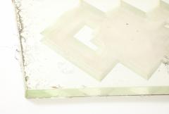 Jean Luce Jean Luce Glass Mirrored Tray Geometric Design France c 1930 s signed JL - 4509531