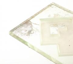 Jean Luce Jean Luce Glass Mirrored Tray Geometric Design France c 1930 s signed JL - 4509540