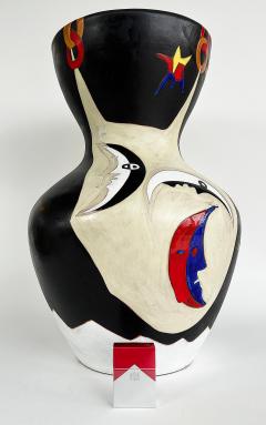 Jean Lurcat Jean Lurc at Monumental French Jean Lurcat Enameled Ceramic Vase 13 25 Signed on Base - 4614947