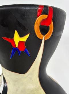 Jean Lurcat Jean Lurc at Monumental French Jean Lurcat Enameled Ceramic Vase 13 25 Signed on Base - 4614948
