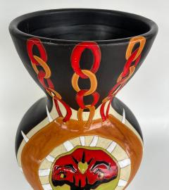 Jean Lurcat Jean Lurc at Monumental French Jean Lurcat Enameled Ceramic Vase 13 25 Signed on Base - 4614955