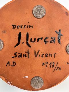 Jean Lurcat Jean Lurc at Monumental French Jean Lurcat Enameled Ceramic Vase 13 25 Signed on Base - 4614956