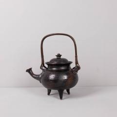 Jean Marais Large Jean Marais teapot dark brown enamelled ceramic France - 4304751