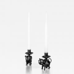 Jean Marie Fiori Beast Pair of Candlesticks with handle 2023 - 4252894