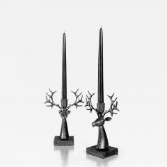 Jean Marie Fiori Deer Pair of Candlesticks 2023 - 4252893