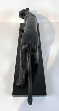 Jean Martel Art Deco Panther Sculpture by Jean Martel Bronze Marble France circa 1930 - 2181166