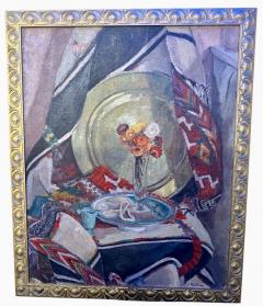 Jean Mathieu Le Collier d A cha by Jean Mathieu 1933 Oil on Burlap - 4360578