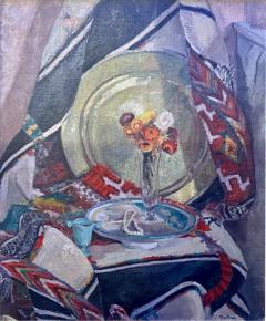 Jean Mathieu Le Collier d A cha by Jean Mathieu 1933 Oil on Burlap - 4361175