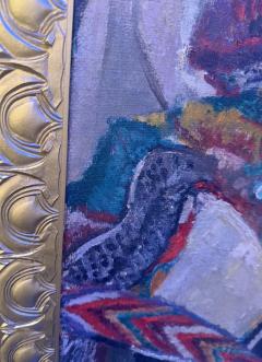 Jean Mathieu Le Collier d A cha by Jean Mathieu 1933 Oil on Burlap - 4372682