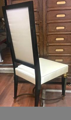 Jean Maurice Rothschild J M Rotchild Chicest Pair of High Back Pair of Chair with Iron and Bronze Detail - 367133