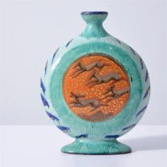 Jean Mayodon Rare Art Deco Period Ceramic Moon Flask by Jean Mayodon - 4006261