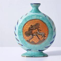 Jean Mayodon Rare Art Deco Period Ceramic Moon Flask by Jean Mayodon - 4006265