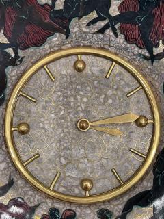 Jean Mayodon Stunning Clock by Hour Lavigne mechanism and Mayodon ceramist France 1950 - 3280820