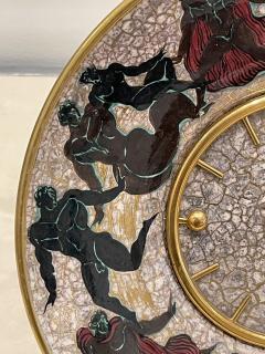Jean Mayodon Stunning Clock by Hour Lavigne mechanism and Mayodon ceramist France 1950 - 3280822