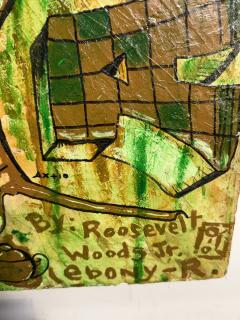 Jean Michel Basquiat MODERN BASQUIAT STYLE MIXED MEDIA PAINTING SIGNED - 4691308