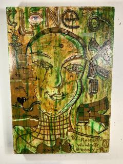 Jean Michel Basquiat MODERN BASQUIAT STYLE MIXED MEDIA PAINTING SIGNED - 4691309