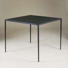 Jean Michel Frank 1938 iron and leather bridge games table by Jean Michel Frank - 1894853