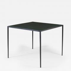 Jean Michel Frank 1938 iron and leather bridge games table by Jean Michel Frank - 1898909