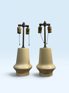 Jean Michel Frank 1940S MODERNIST WHITE PLASTER LAMPS BY JEAN MICHEL FRANK - 4779454