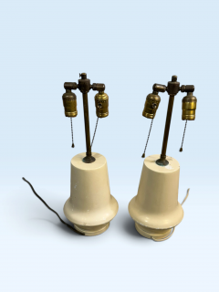 Jean Michel Frank 1940S MODERNIST WHITE PLASTER LAMPS BY JEAN MICHEL FRANK - 4779458