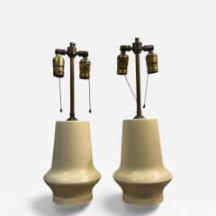 Jean Michel Frank 1940S MODERNIST WHITE PLASTER LAMPS BY JEAN MICHEL FRANK - 4779564
