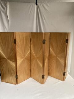 Jean Michel Frank 1980s Straw marquetry Wind screen in the style of Jean Michel Frank - 3940582