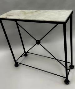Jean Michel Frank 2 French Modern Neoclassical Rock Crystal Iron Consoles Jean Michel Frank - 4112127