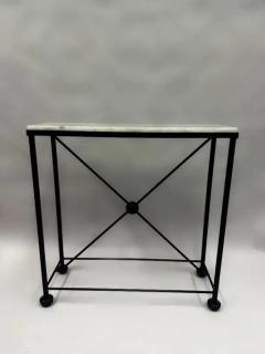 Jean Michel Frank 2 French Modern Neoclassical Rock Crystal Iron Consoles Jean Michel Frank - 4112185