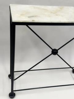 Jean Michel Frank 2 French Modern Neoclassical Rock Crystal Iron Consoles Jean Michel Frank - 4112193