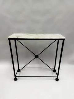Jean Michel Frank 2 French Modern Neoclassical Rock Crystal Iron Consoles Jean Michel Frank - 4112211