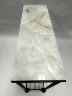 Jean Michel Frank 2 French Modern Neoclassical Rock Crystal Iron Consoles Jean Michel Frank - 4112278