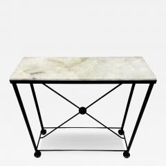 Jean Michel Frank 2 French Modern Neoclassical Rock Crystal Iron Consoles Jean Michel Frank - 4123500