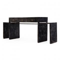 Jean Michel Frank A Minimalist Art Deco style Dark Cerused Oak Writing Desk  - 4372844