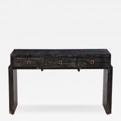 Jean Michel Frank A Minimalist Art Deco style Dark Cerused Oak Writing Desk  - 4374486