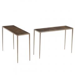 Jean Michel Frank A Pair of Bronze Wash Iron Console Tables in the manner of Jean Michel Frank  - 4439538
