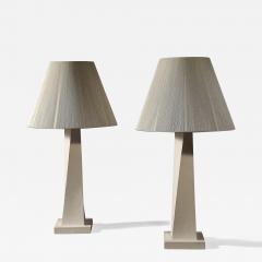 Jean Michel Frank A Pair of Contemporary Coade Stone Lamps in the style of Jean Michel Frank - 4017938