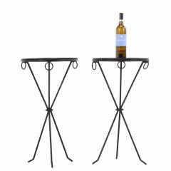 Jean Michel Frank A Pair of Contemporary Gueridon Style Iron Drinks Tables  - 4527704
